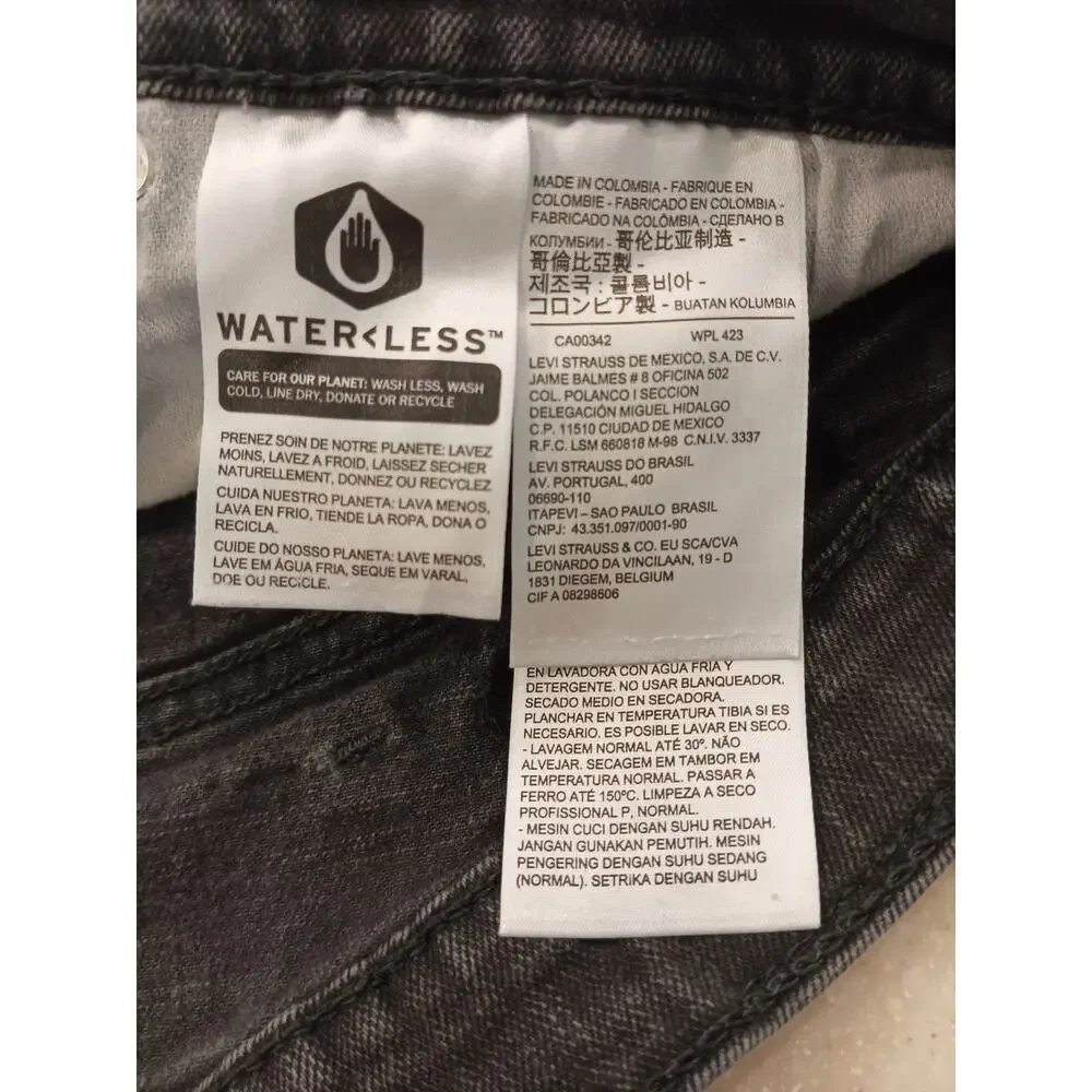 Levi's‎ 559 Denim Jeans Men's Size 40x30 Dark Wash Relaxed Straight Black Casual